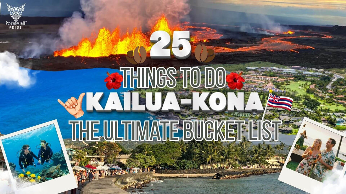 Collage highlighting the best things to do in Kailua-Kona, featuring volcanic landscapes, ocean activities, snorkeling, and coastal town views on Hawaii’s Big Island