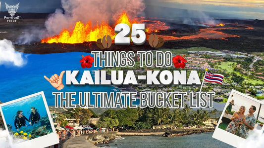 Collage highlighting the best things to do in Kailua-Kona, featuring volcanic landscapes, ocean activities, snorkeling, and coastal town views on Hawaii’s Big Island
