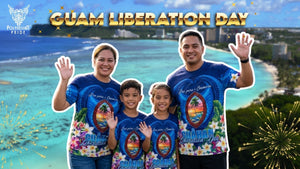 A Chamoro family celebrating Guam Liberation day