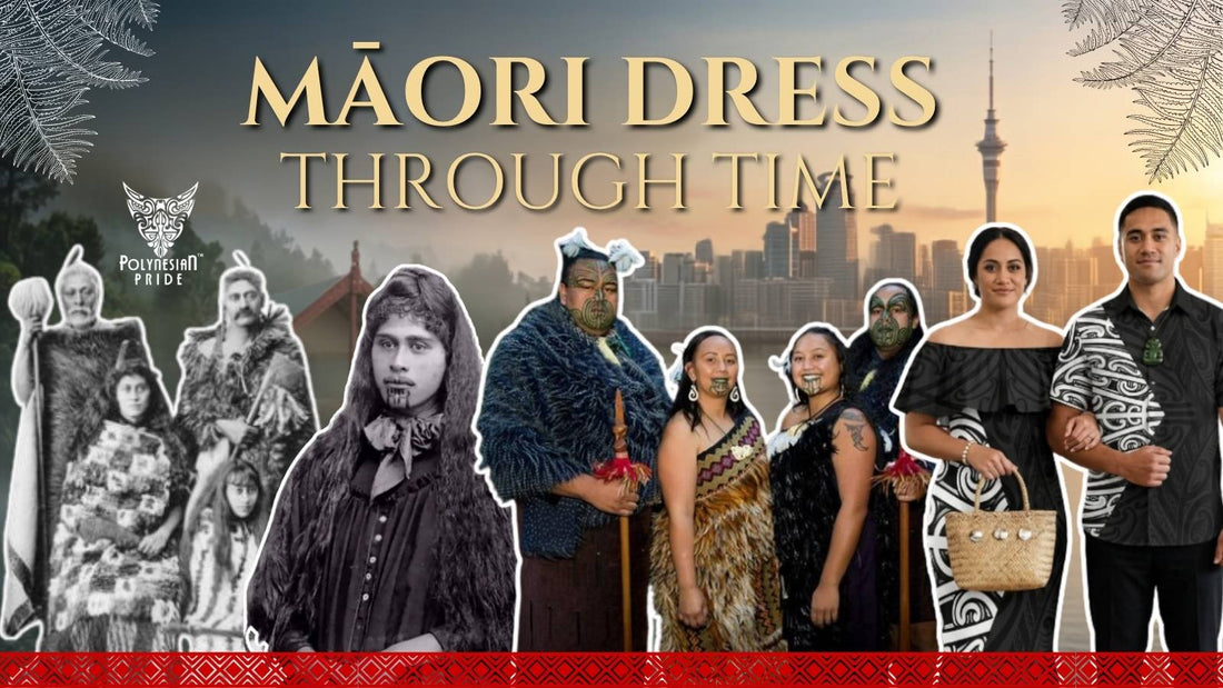 Māori dress through time, from traditional kākahu to contemporary Māori-inspired fashion.
