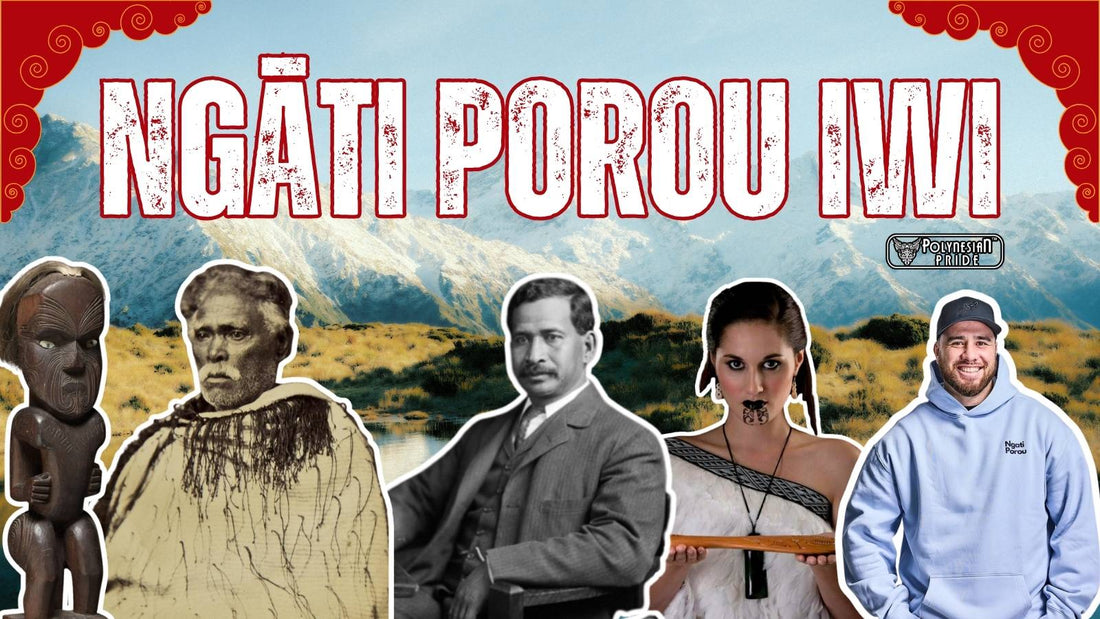 Ngāti Porou iwi illustration featuring Māori heritage and people across generations