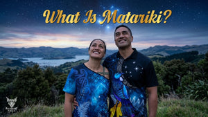 Māori couple looking at the Matariki star cluster during the Māori New Year in New Zealand
